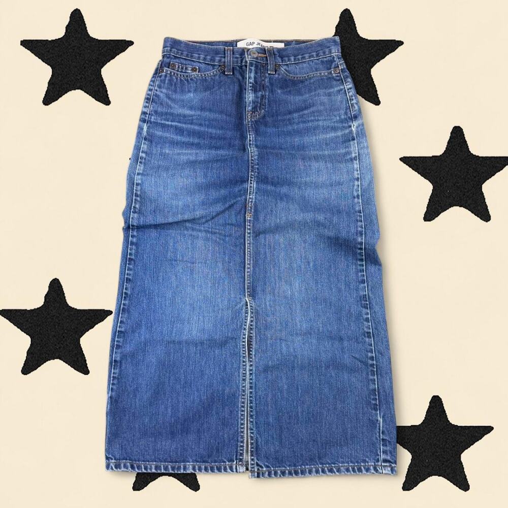 ★ Vintage GAP Jeans denim midi skirt ★